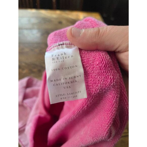 Frank & Eileen - Boyfriend Crew Neck Sweatshirt in Mineral Pink sz Small - Picture 4 of 5